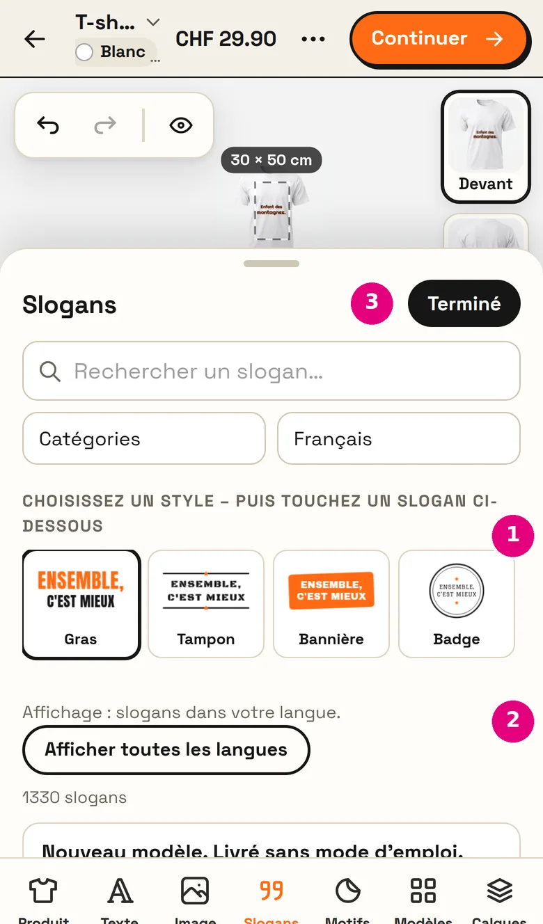Slogans sur mobile : choisir un style et toucher un slogan