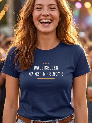 Wallisellen mit Koordinaten – T-Shirt