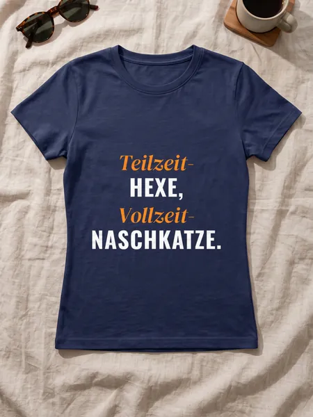 Teilzeit-Hexe, Vollzeit-Naschkatze. – T-Shirt Damen